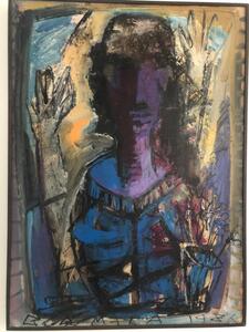 J. Gomila Fares acrylique sur panneau signé et daté 1986 , 110x80cm, très bel état 